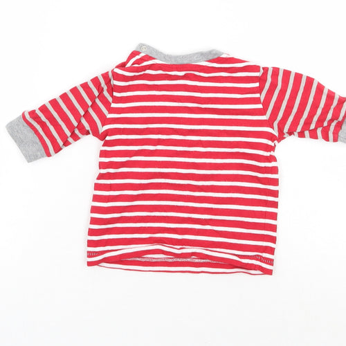 NEXT Boys Red Striped  Basic T-Shirt Size 0-3 Months