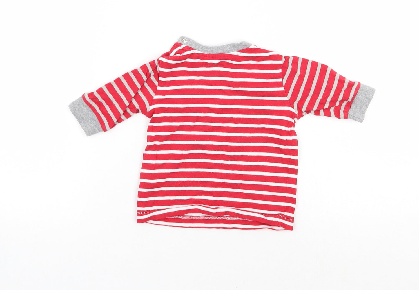 NEXT Boys Red Striped  Basic T-Shirt Size 0-3 Months
