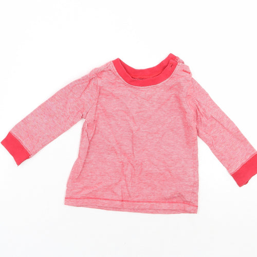 F&F Boys Red Striped  Basic T-Shirt Size 3-6 Months