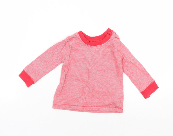 F&F Boys Red Striped  Basic T-Shirt Size 3-6 Months