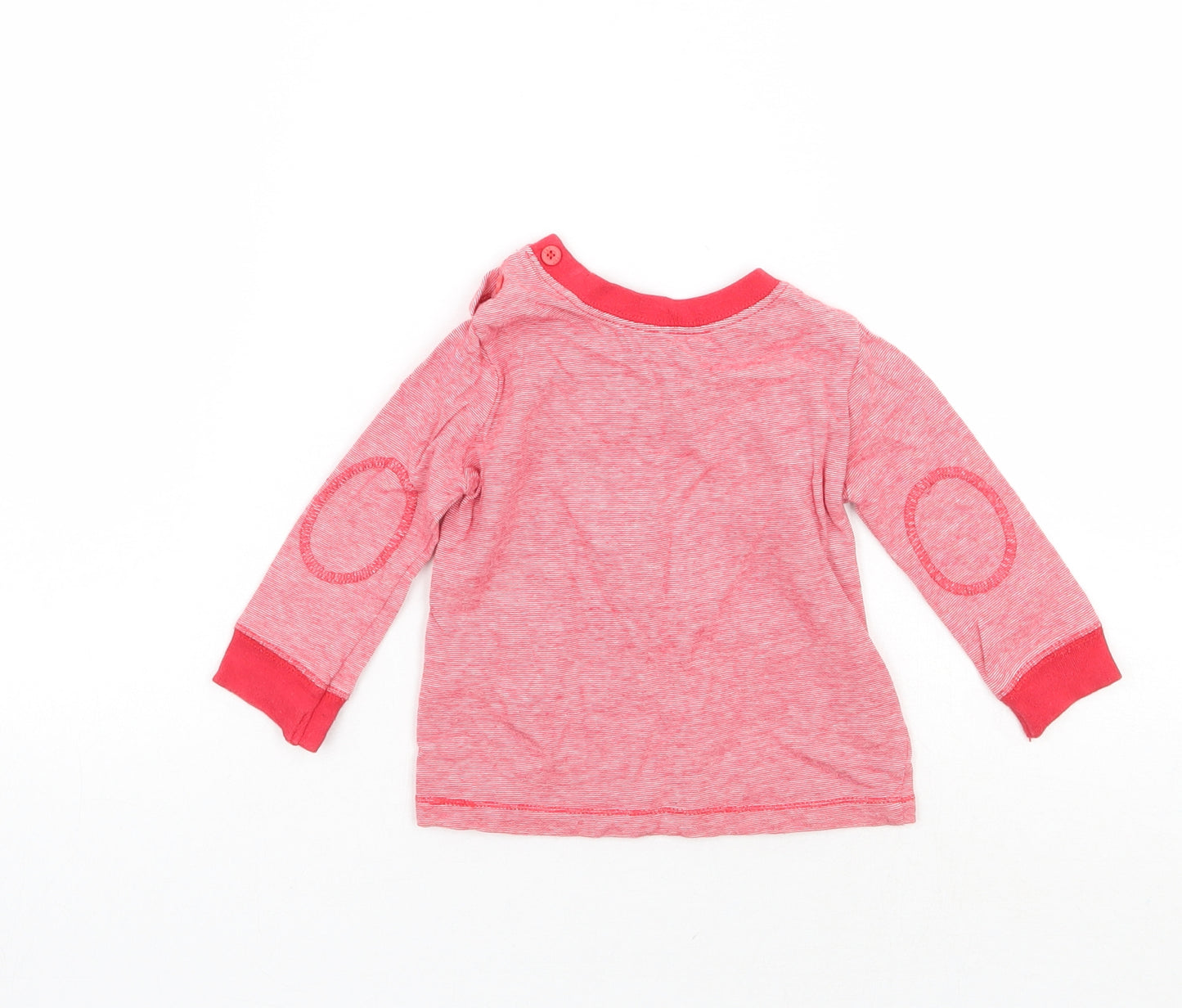 F&F Boys Red Striped  Basic T-Shirt Size 3-6 Months
