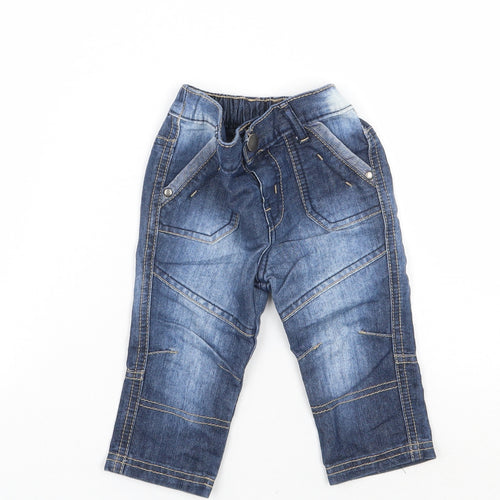 F&F Boys Beige   Capri Jeans Size 6-9 Months