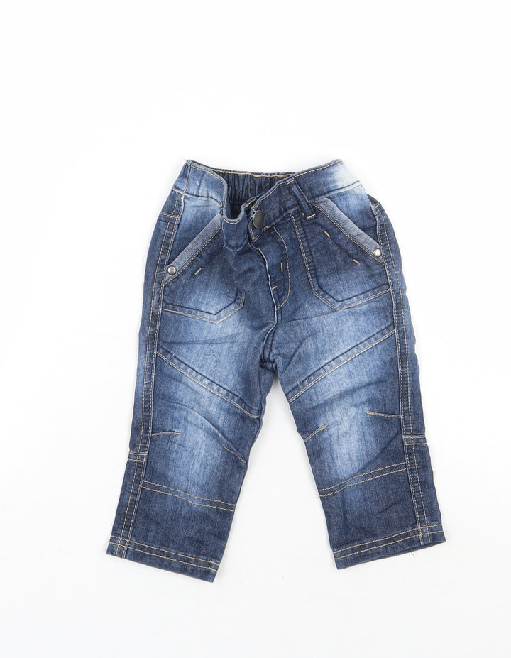 F&F Boys Beige Capri Jeans Size 6-9 Months