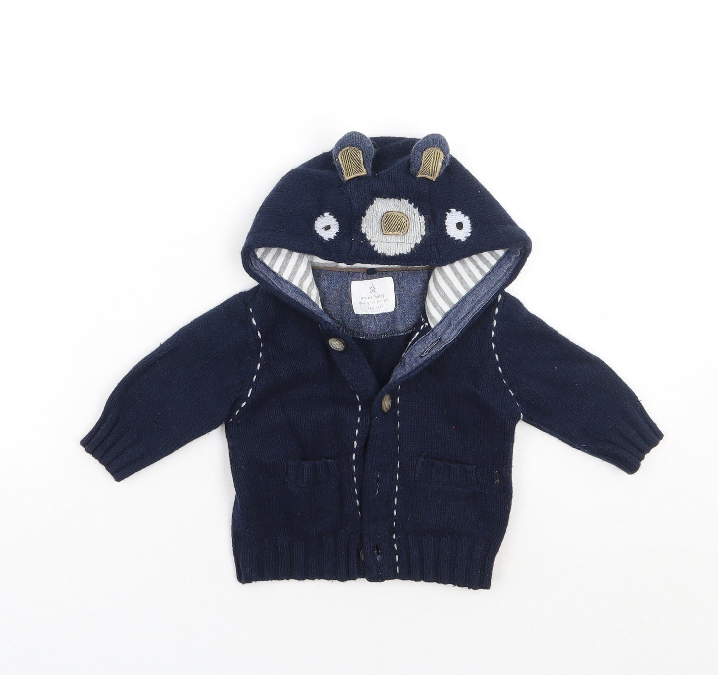 NEXT Boys Blue   Cardigan Jumper Size 3-6 Months
