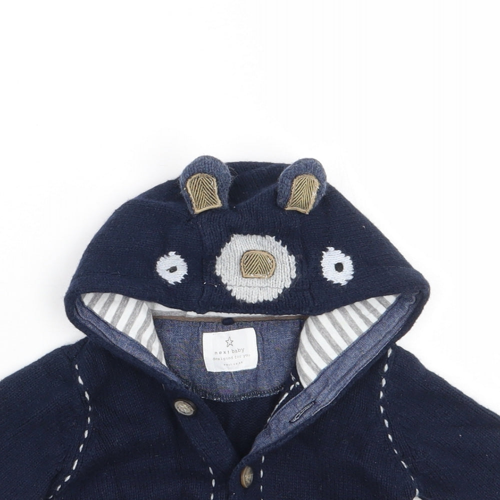 NEXT Boys Blue   Cardigan Jumper Size 3-6 Months