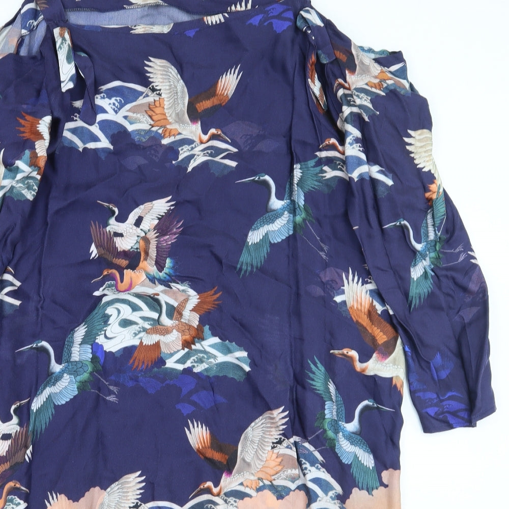 ASOS Womens Purple Animal Print  A-Line  Size 24
