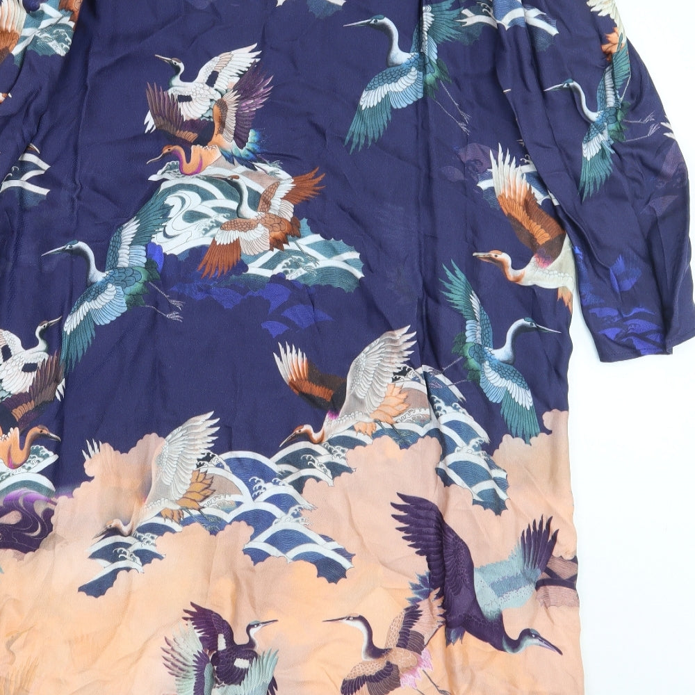 ASOS Womens Purple Animal Print  A-Line  Size 24