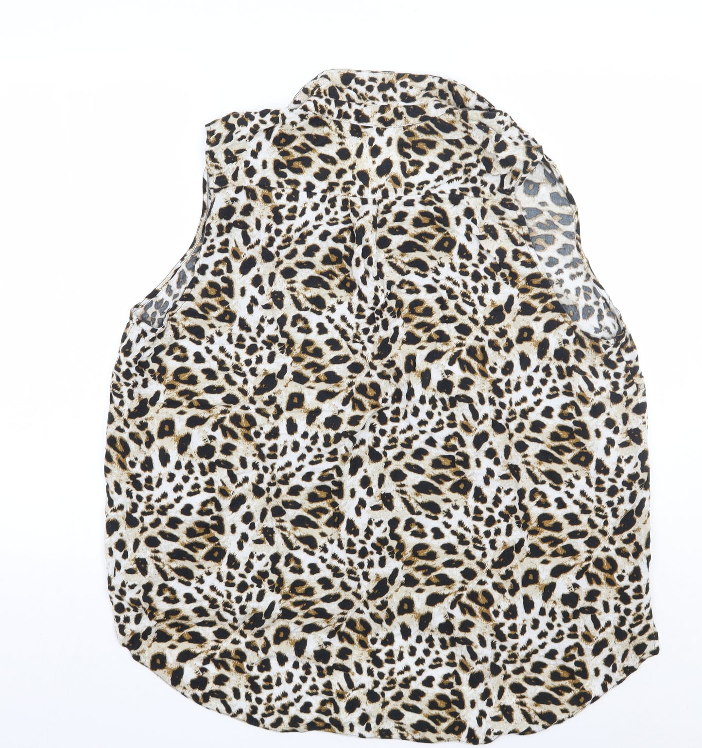 George Womens Brown Animal Print  Basic Button-Up Size 20