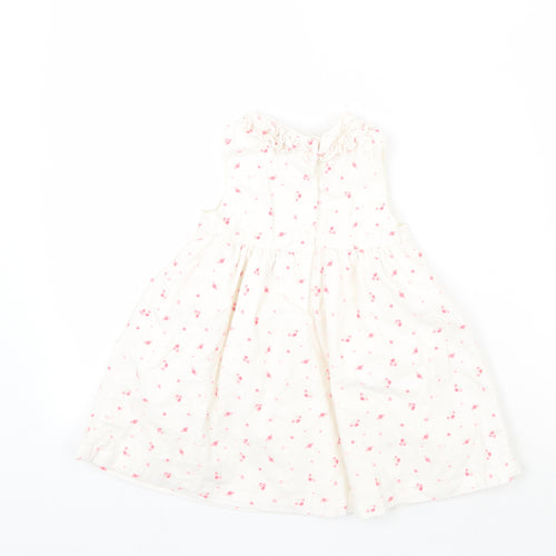 Mini Club Girls White Floral  A-Line  Size 9-12 Months