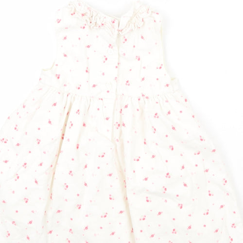 Mini Club Girls White Floral  A-Line  Size 9-12 Months