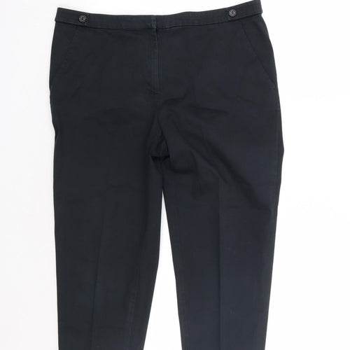 TU Womens Black   Trousers  Size 14 L22 in