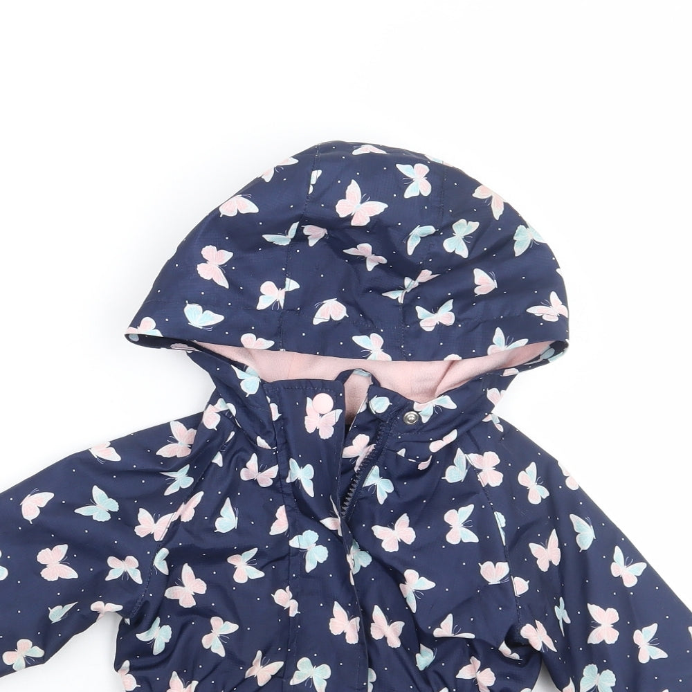 Primark Girls Blue Animal Print  Rain Coat Coat Size 18 Months