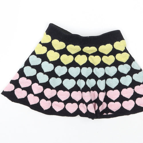 H&M Girls Black Geometric  A-Line Skirt Size 18 Months