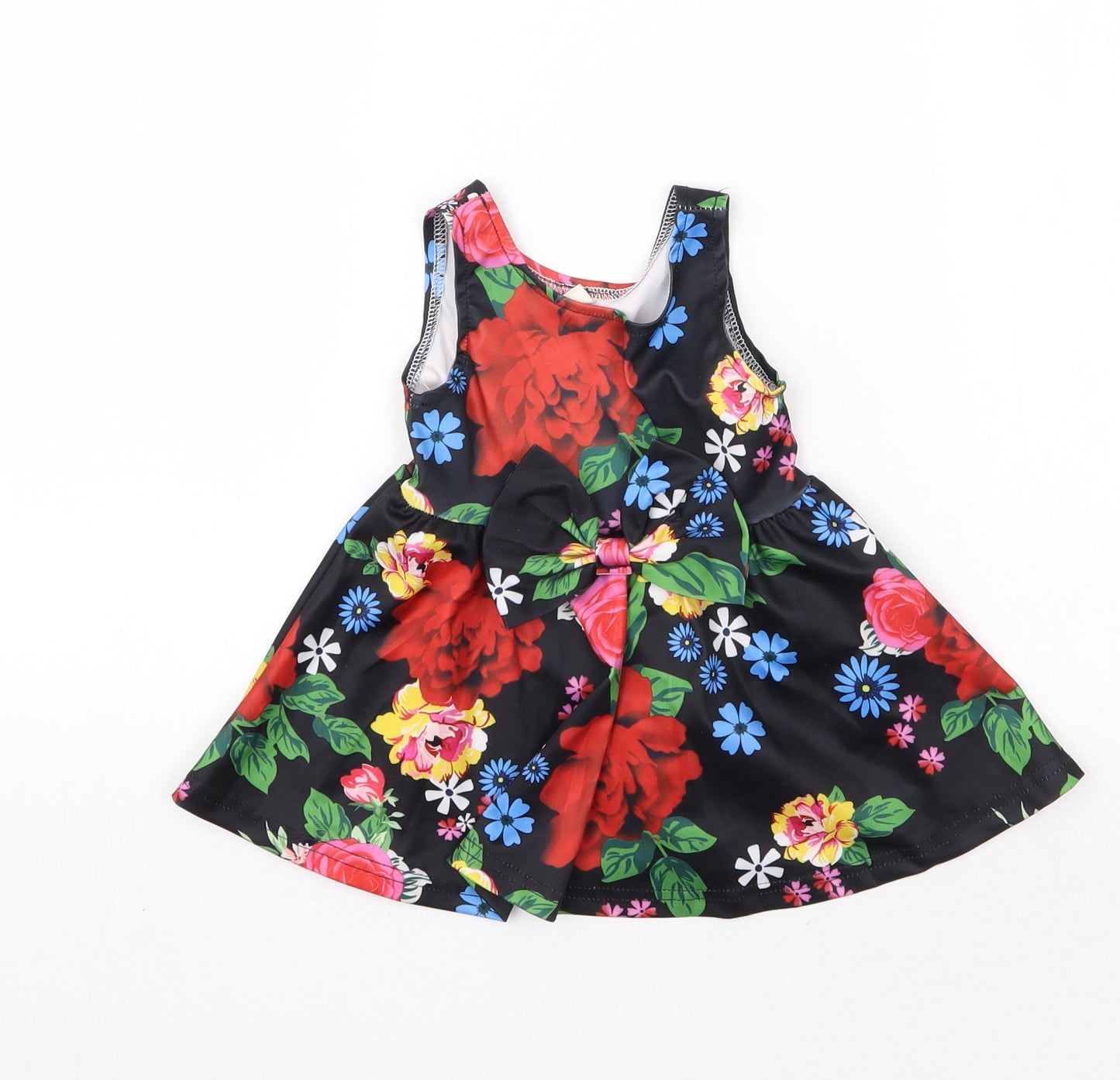 Prewoen Girls Black Floral  A-Line  Size 12 Months