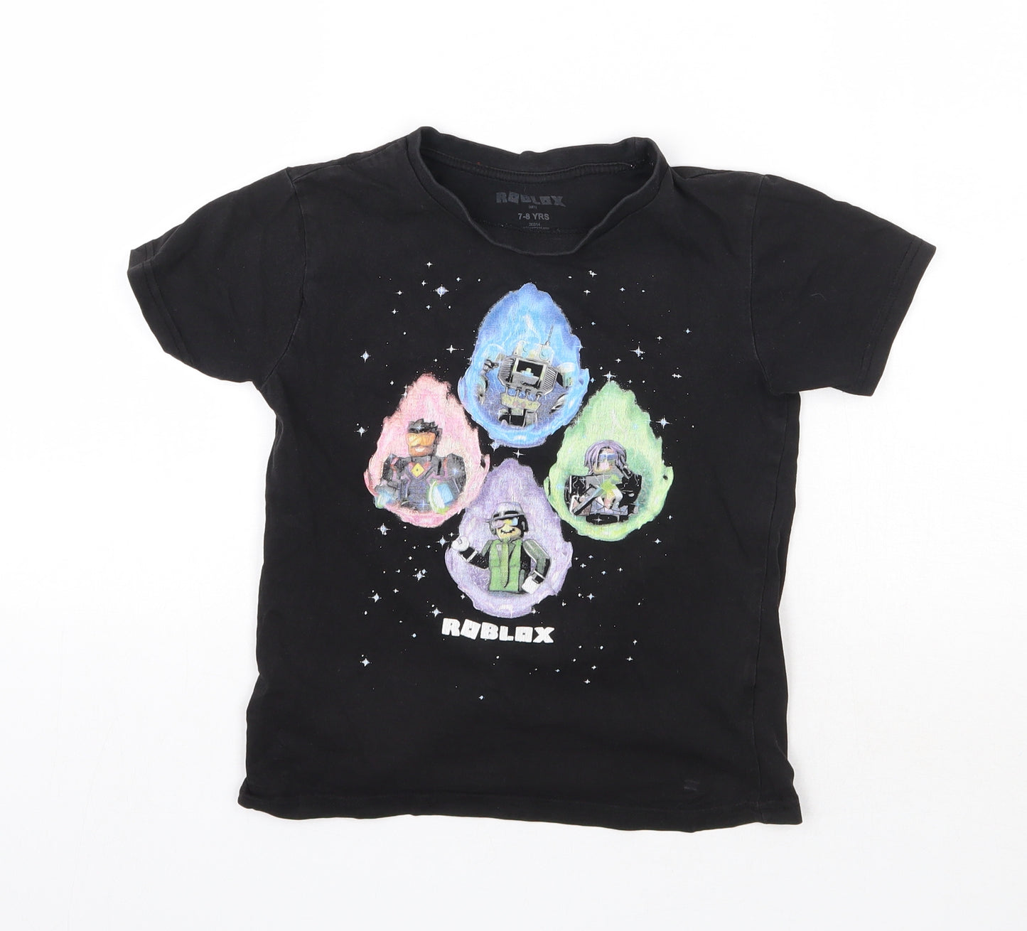 Roblox Boys Black   Basic T-Shirt Size 8-9 Years
