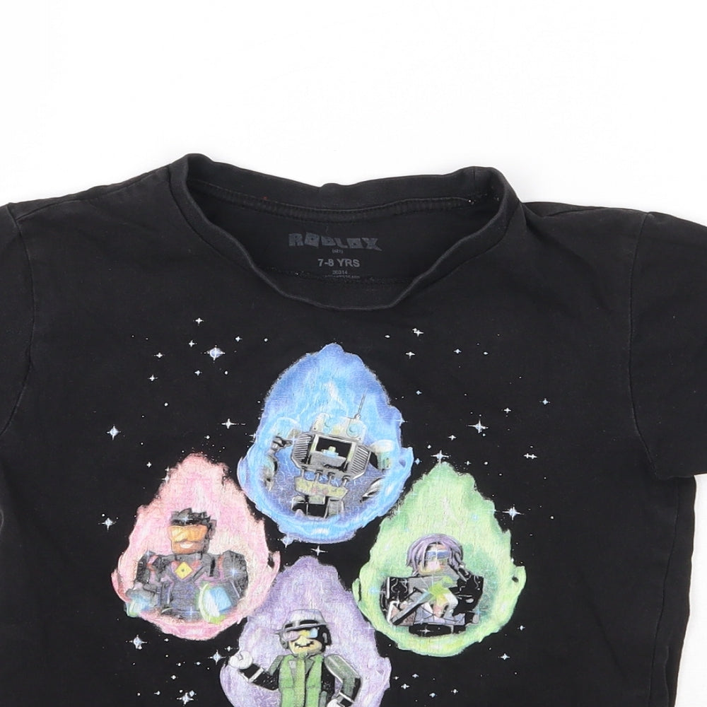 Roblox Boys Black   Basic T-Shirt Size 8-9 Years