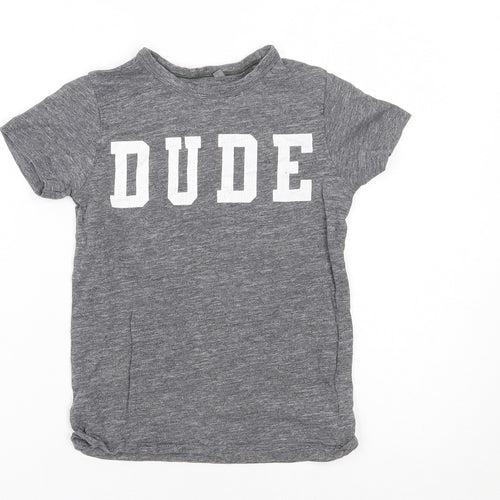 NEXT Boys Grey   Basic T-Shirt Size 4-5 Years