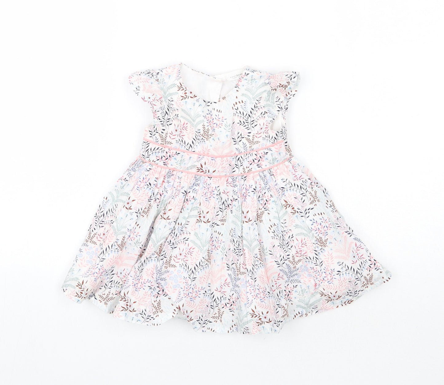 NEXT Girls White Floral  Basic Blouse Size 3-4 Years