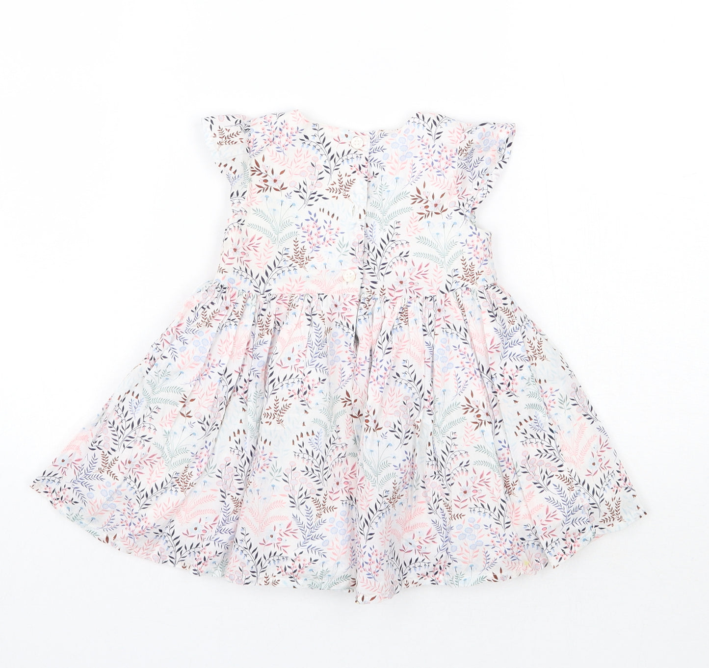 NEXT Girls White Floral  Basic Blouse Size 3-4 Years