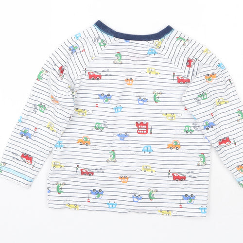 Matalan Boys White Striped  Basic T-Shirt Size 4-5 Years