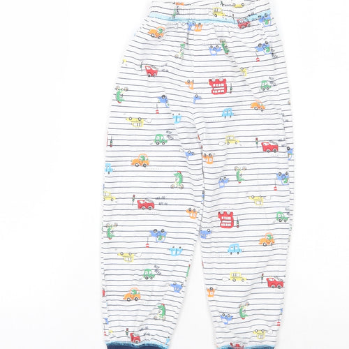 Matalan Girls White Striped   Pyjama Pants Size 4-5 Years
