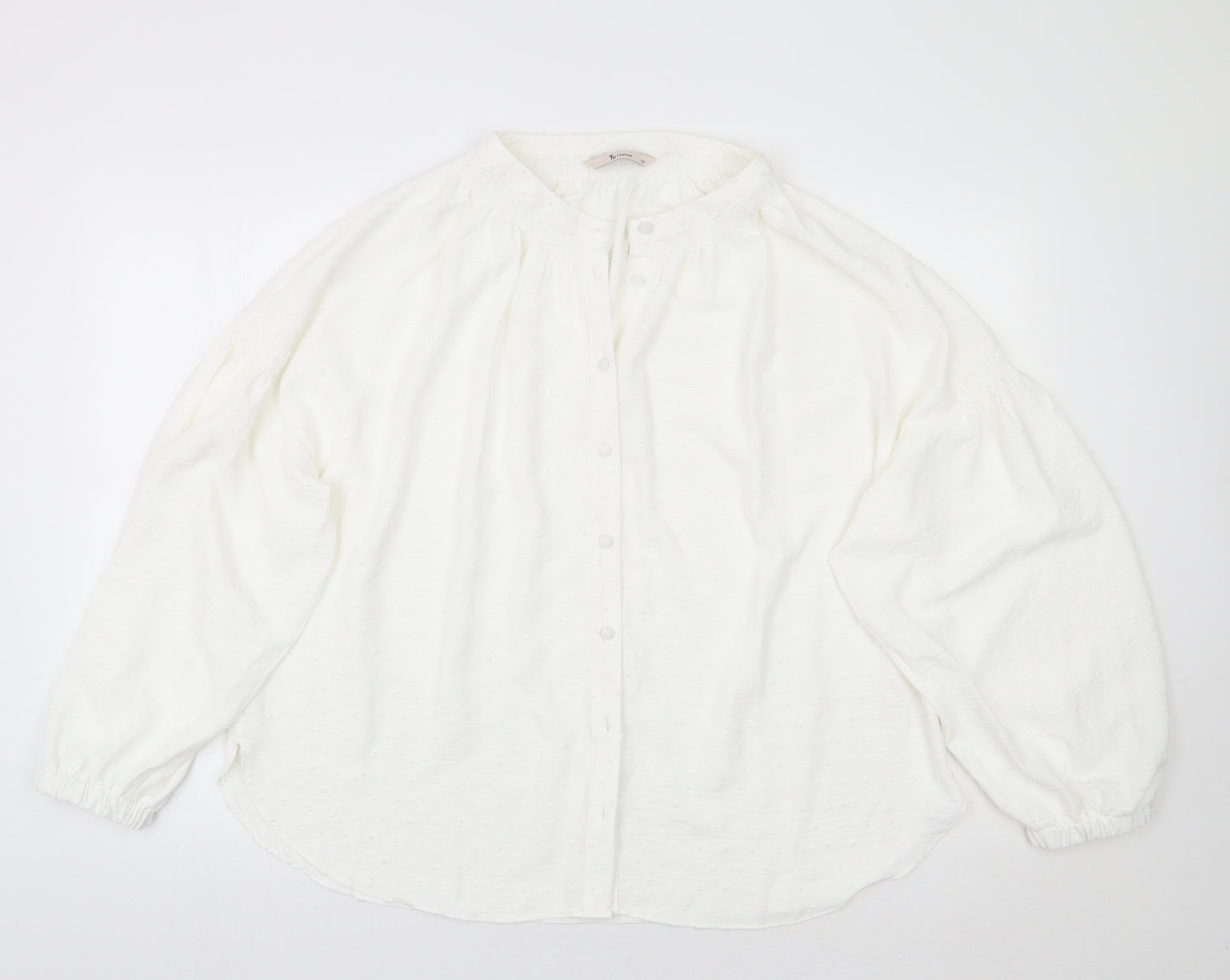TU Womens White   Basic Button-Up Size 22