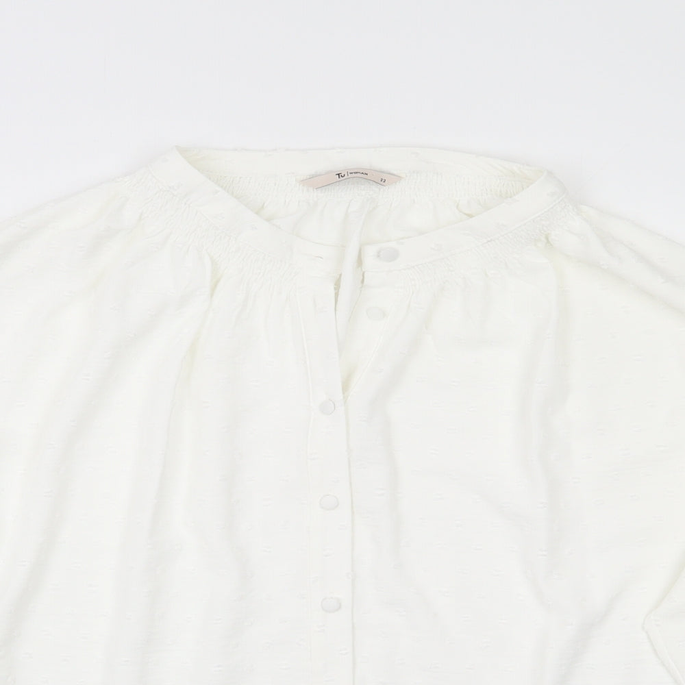 TU Womens White   Basic Button-Up Size 22