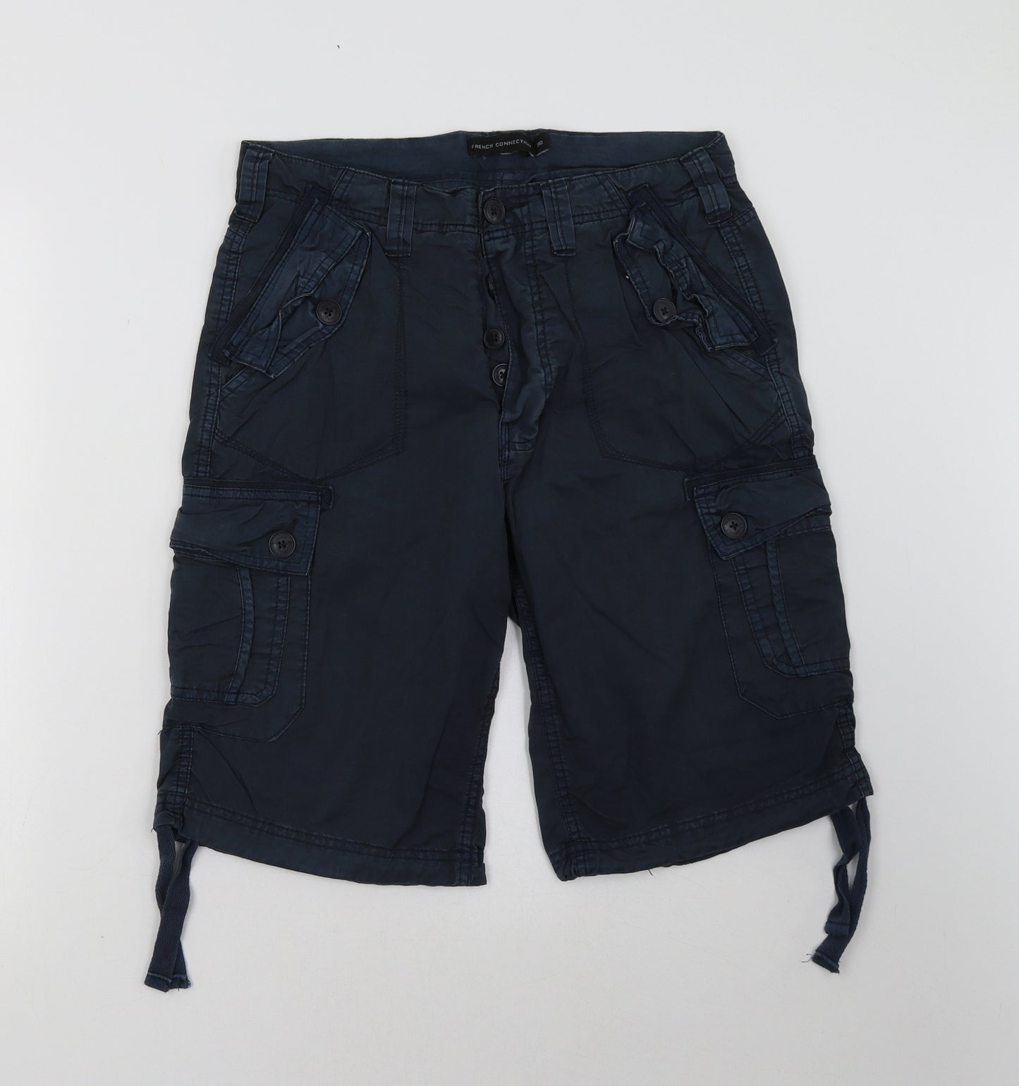 French Connection Mens Blue   Cargo Shorts Size 30