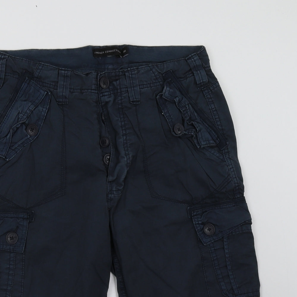 French Connection Mens Blue   Cargo Shorts Size 30
