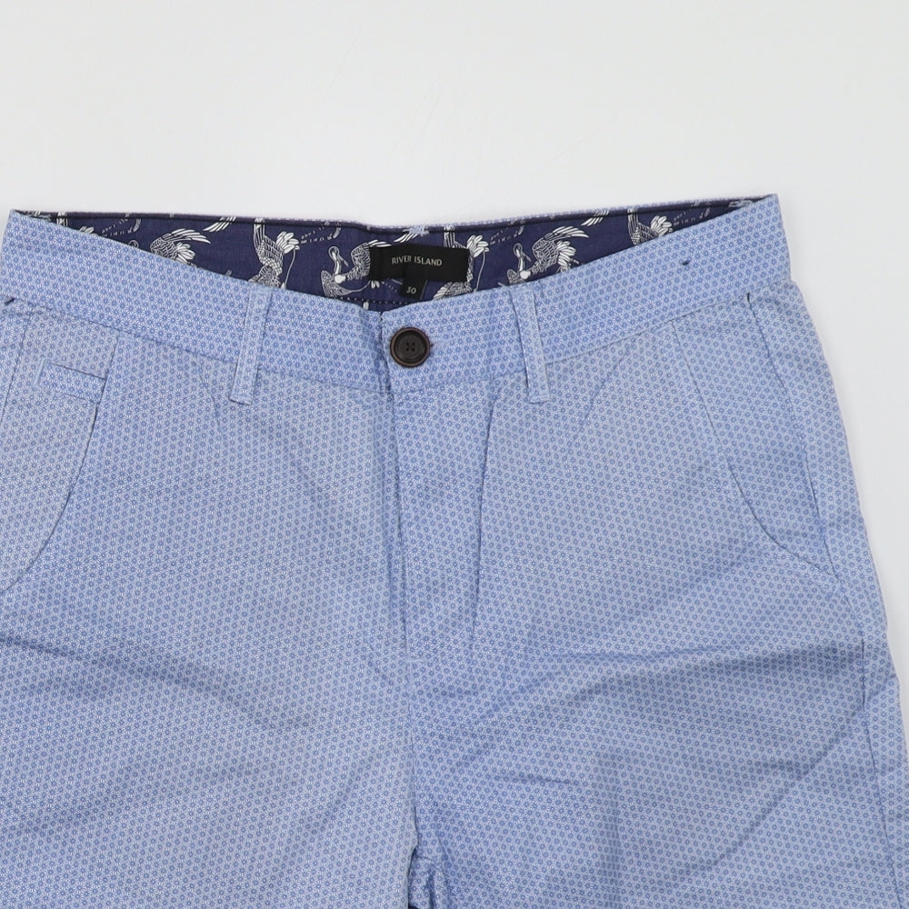 River Island Mens Blue   Chino Shorts Size 30