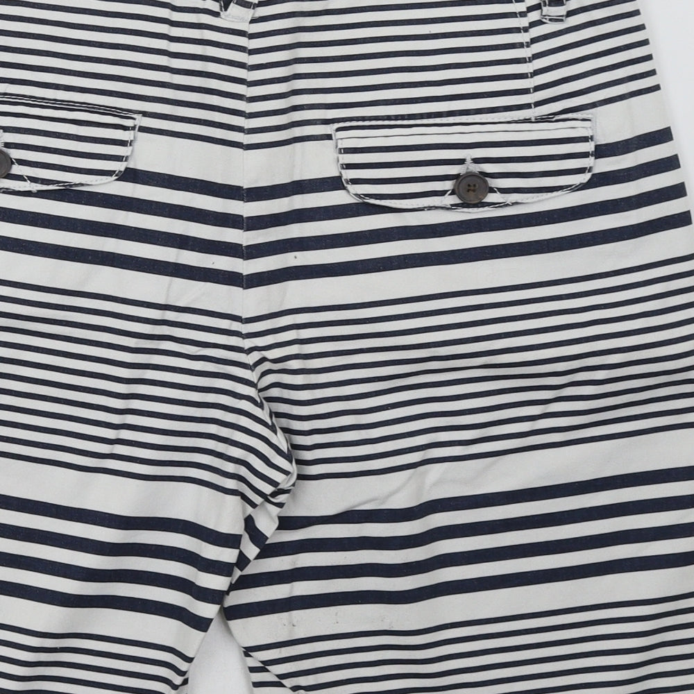 Burton Mens White Striped  Chino Shorts Size 30