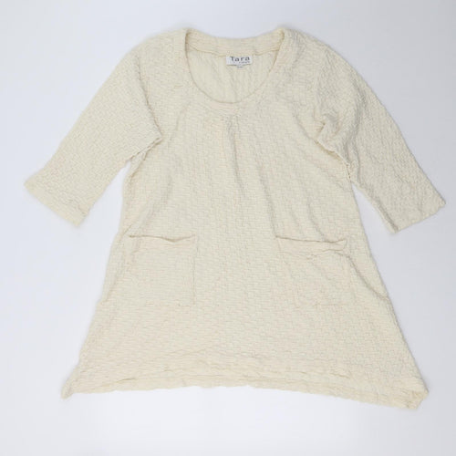 tara Womens White   A-Line  Size M