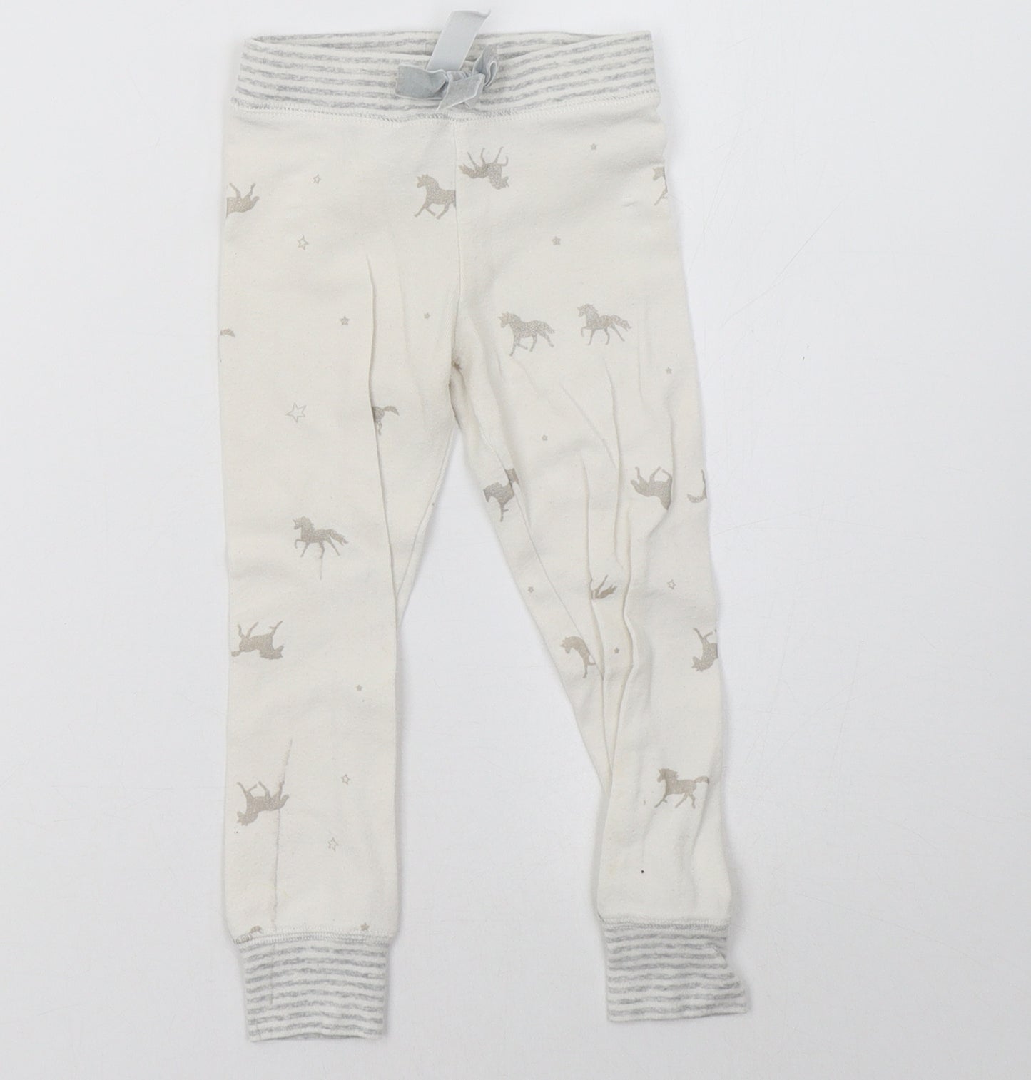 Joules Girls White Polka Dot   Pyjama Pants Size 3 Years