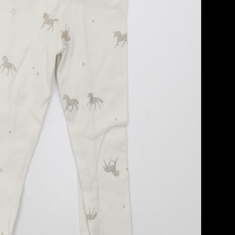 Joules Girls White Polka Dot   Pyjama Pants Size 3 Years
