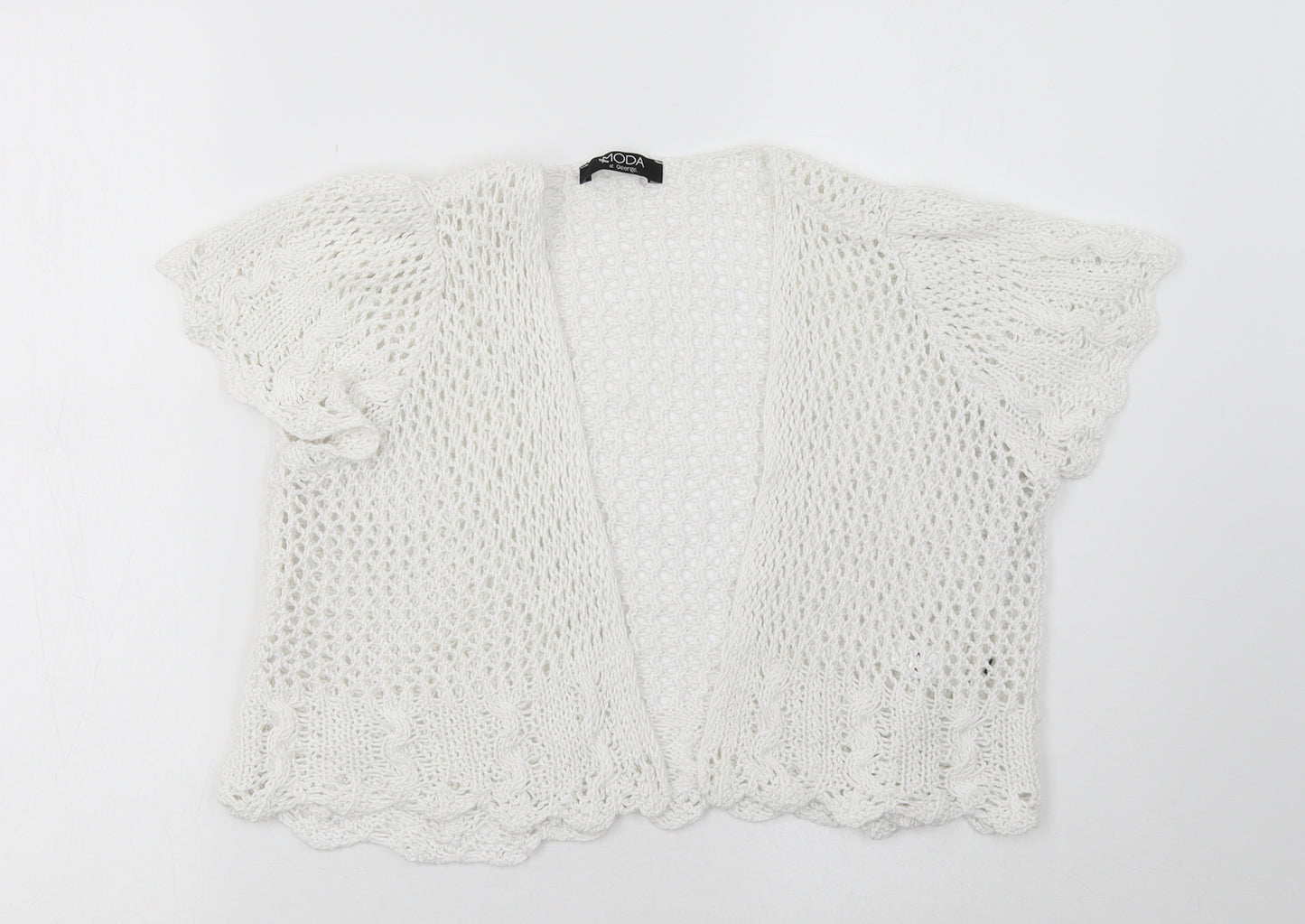 George Womens White   Cardigan Jumper Size 12