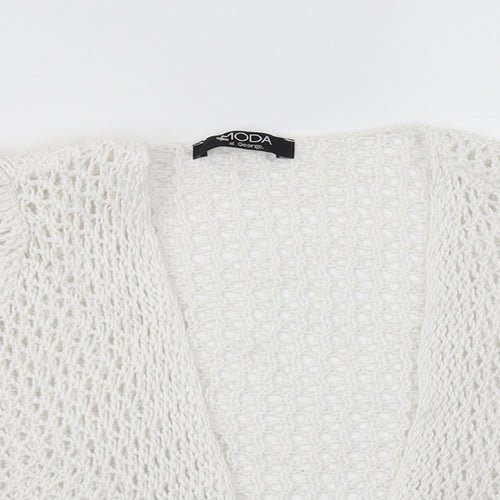 George Womens White   Cardigan Jumper Size 12