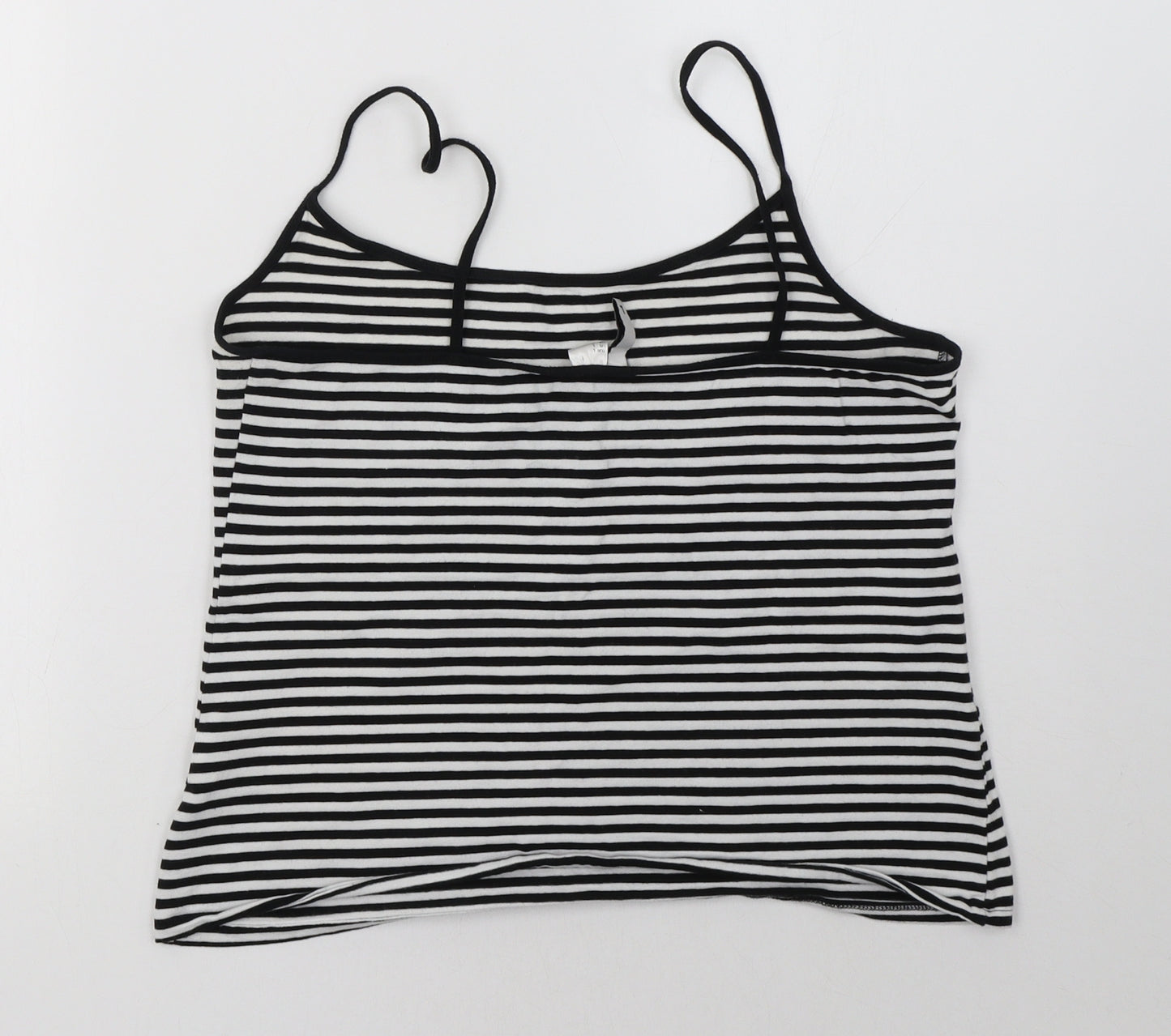 H&M Womens White Striped  Basic Tank Size L