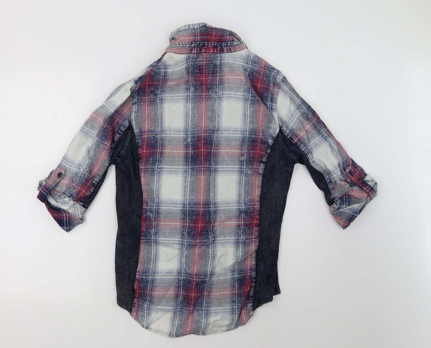 CI SONO Womens Red Check  Basic Button-Up Size L