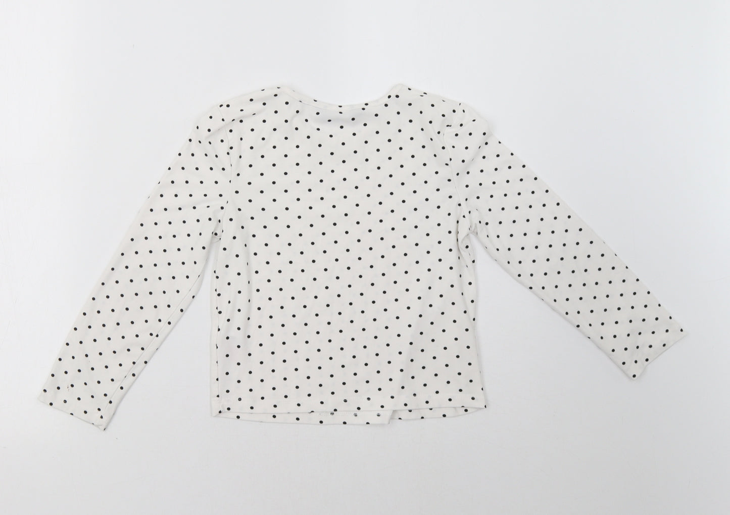 Primark Girls White Polka Dot  Pullover Sweatshirt Size 7-8 Years