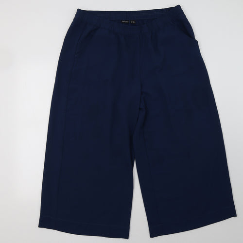 ESMARA Womens Blue   Cropped Trousers Size 18 L26 in