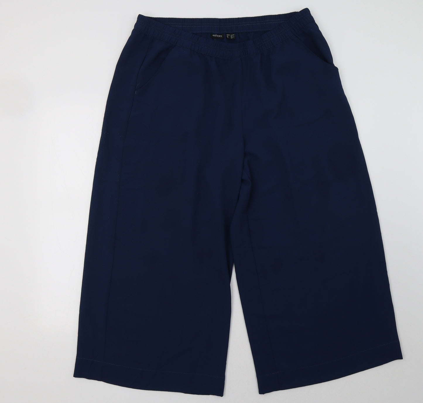 ESMARA Womens Blue   Cropped Trousers Size 18 L26 in