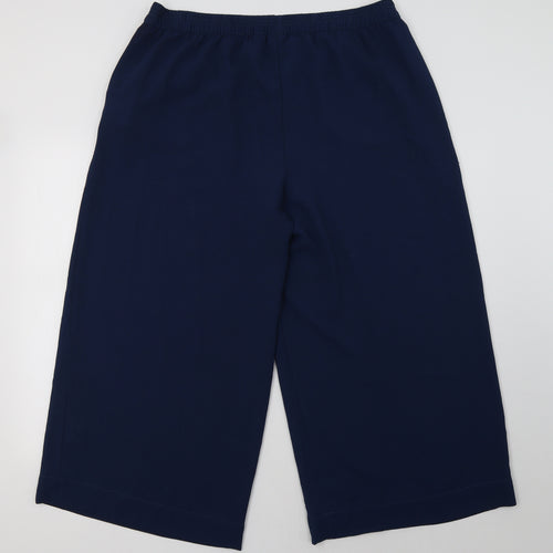 ESMARA Womens Blue   Cropped Trousers Size 18 L26 in