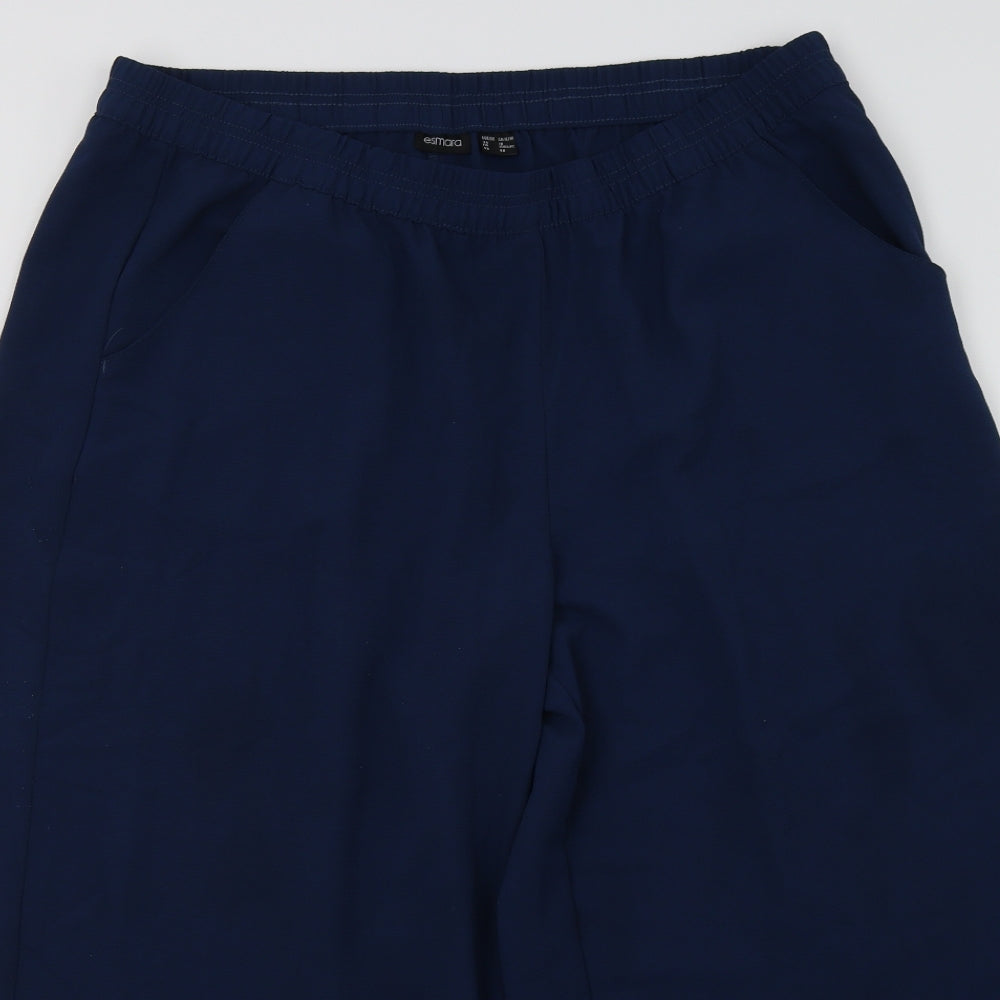 ESMARA Womens Blue   Cropped Trousers Size 18 L26 in
