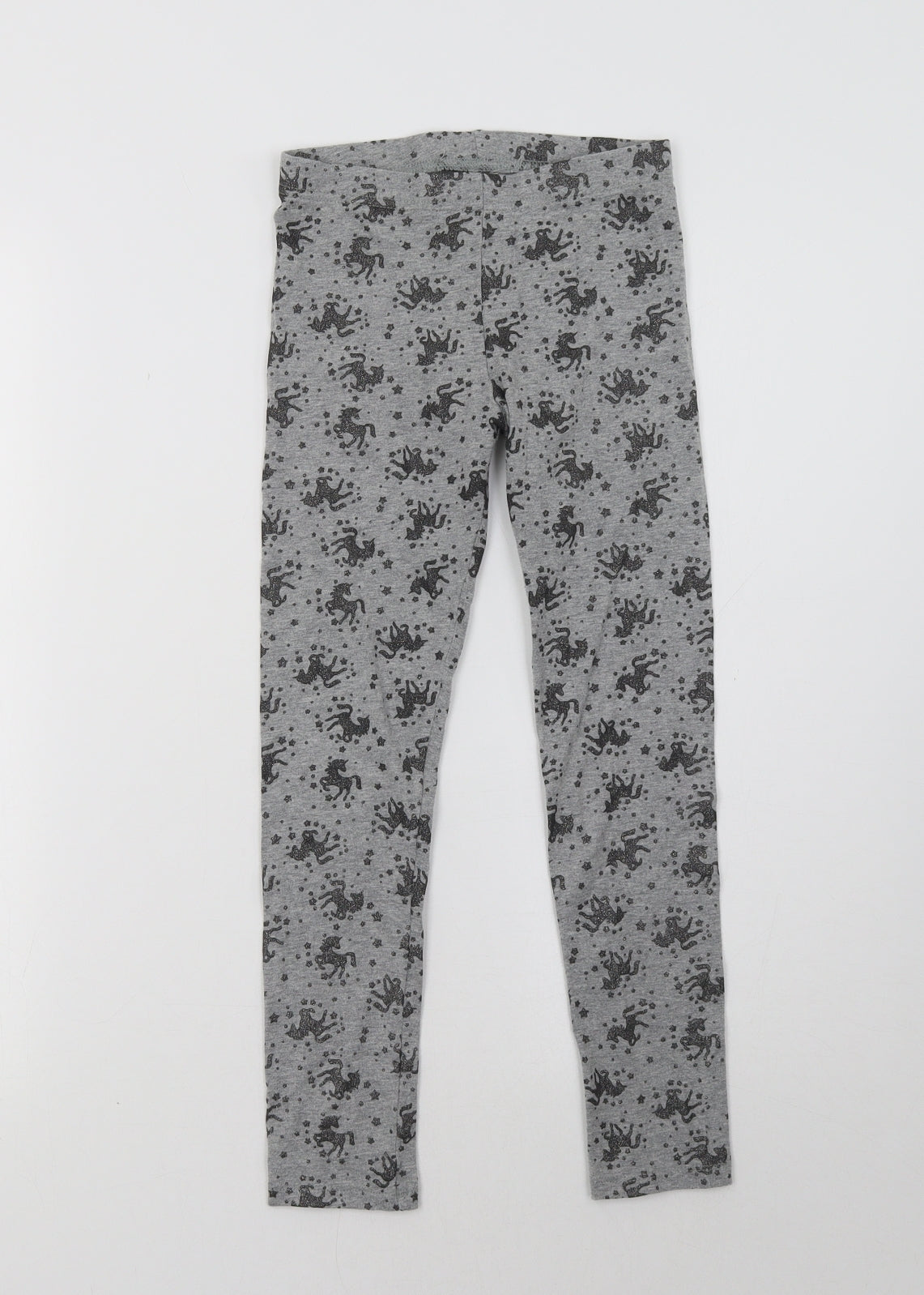 F&F Girls Grey Polka Dot   Trousers Size 8-9 Years