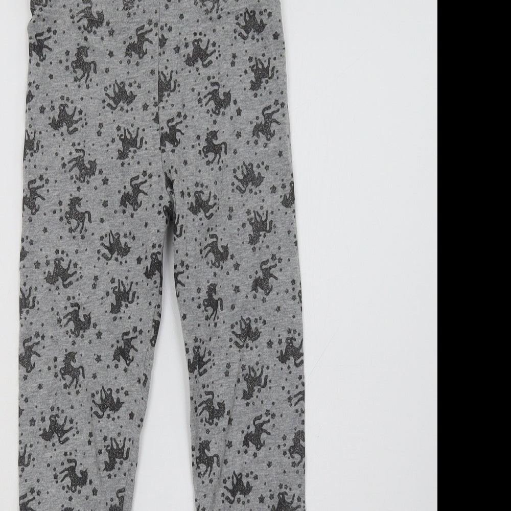 F&F Girls Grey Polka Dot   Trousers Size 8-9 Years