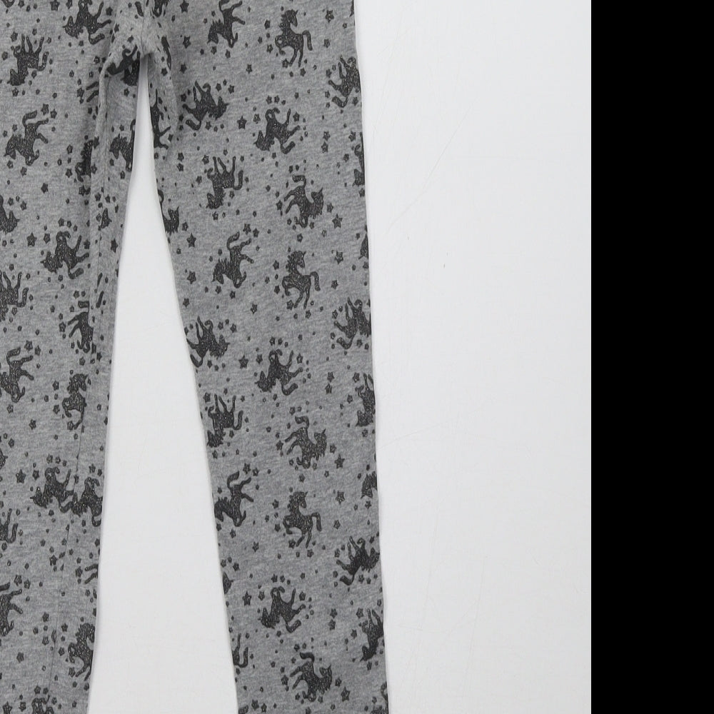 F&F Girls Grey Polka Dot   Trousers Size 8-9 Years