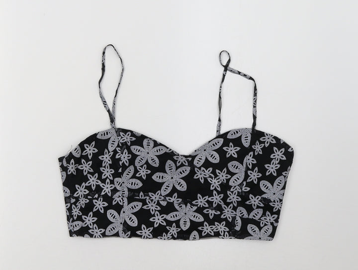 Boohoo Womens Black Cropped Tank Size 12