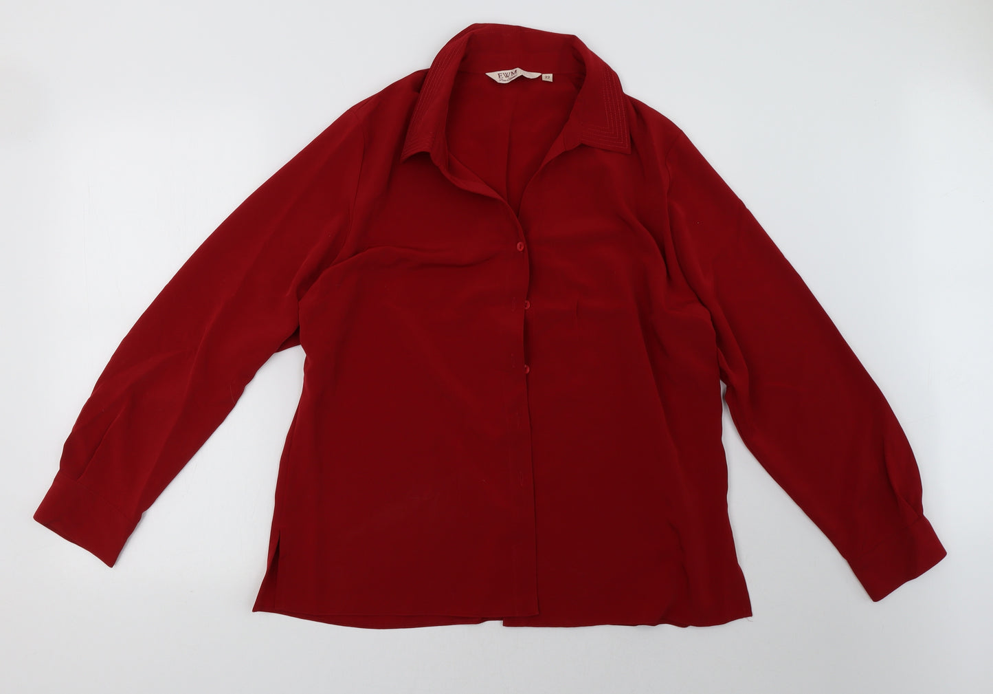 EWM Womens Red   Basic Button-Up Size 20