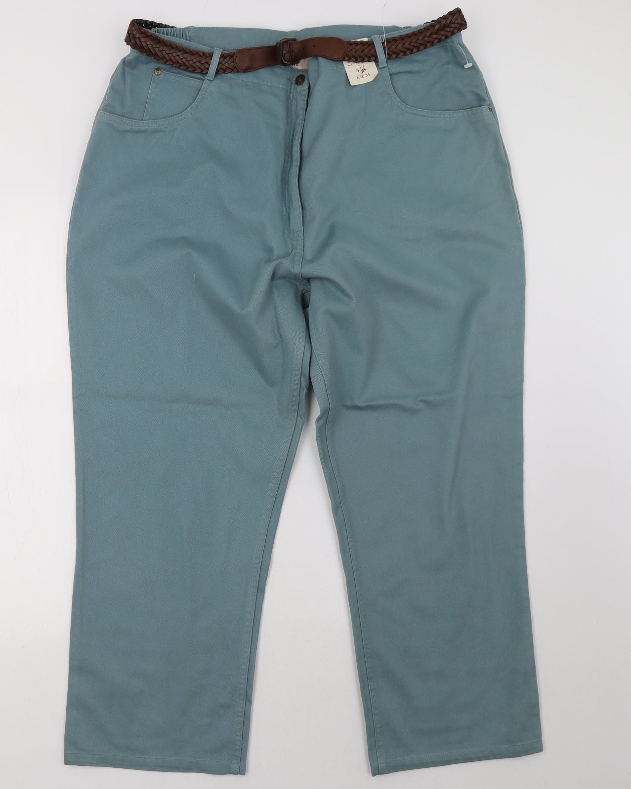 EWM Womens Green   Straight Jeans Size 22 L30 in
