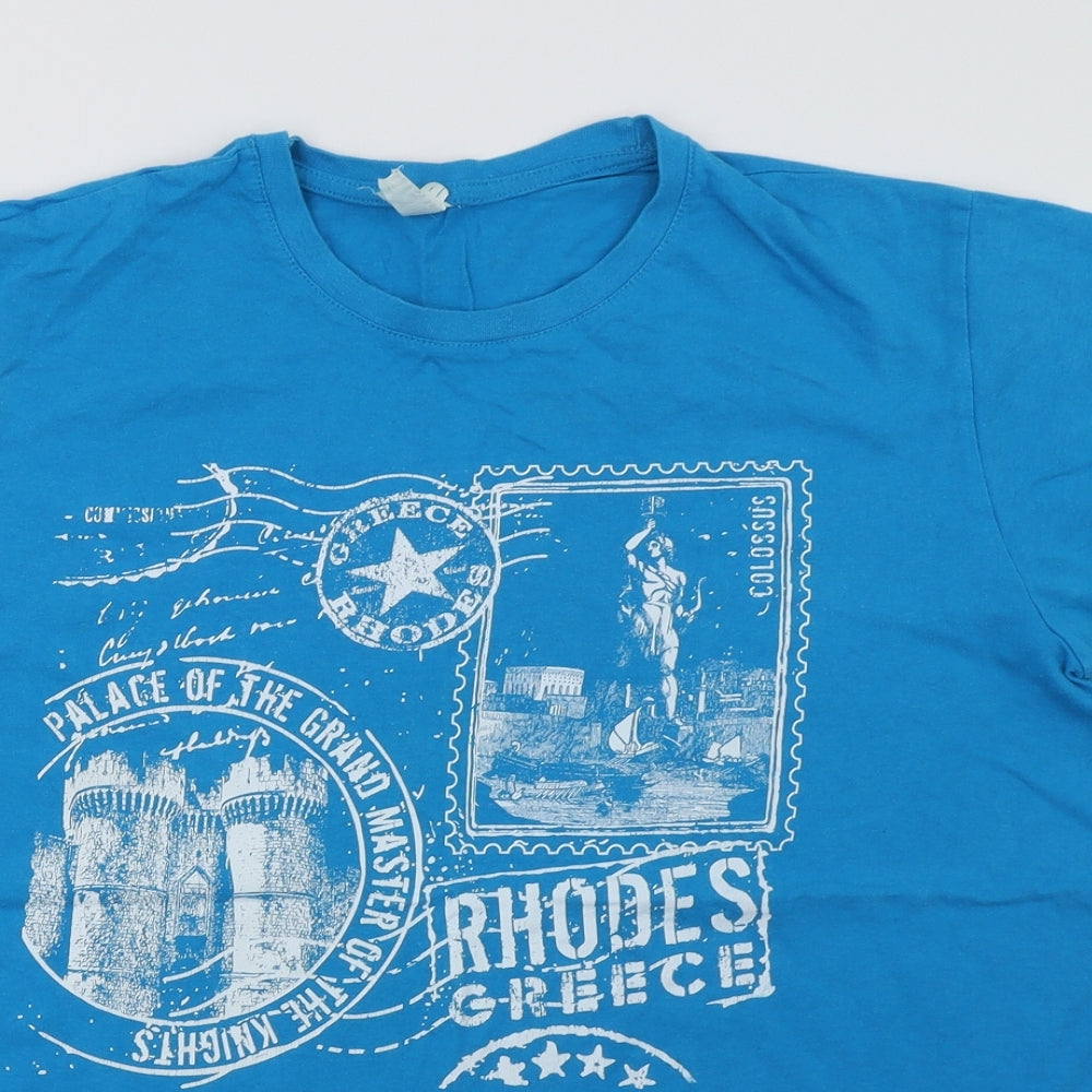 Preworn Mens Blue    T-Shirt Size L